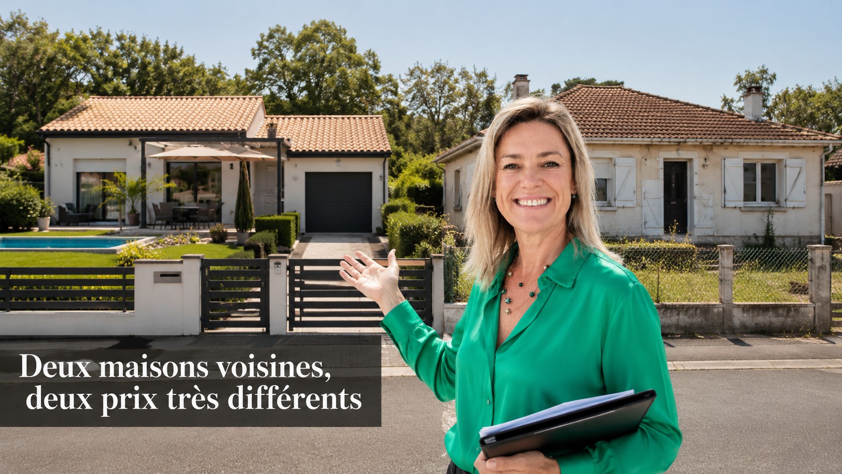 Deux maisons voisines à Biganos, deux prix très différents